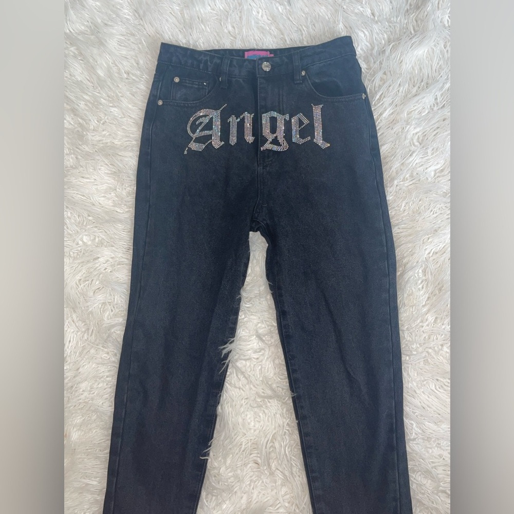 NEW edikted bedazzled angel black jeans